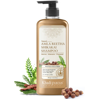 Shreekesha Amla Reetha Shikakai Herbal Shampoo for Hair Fall