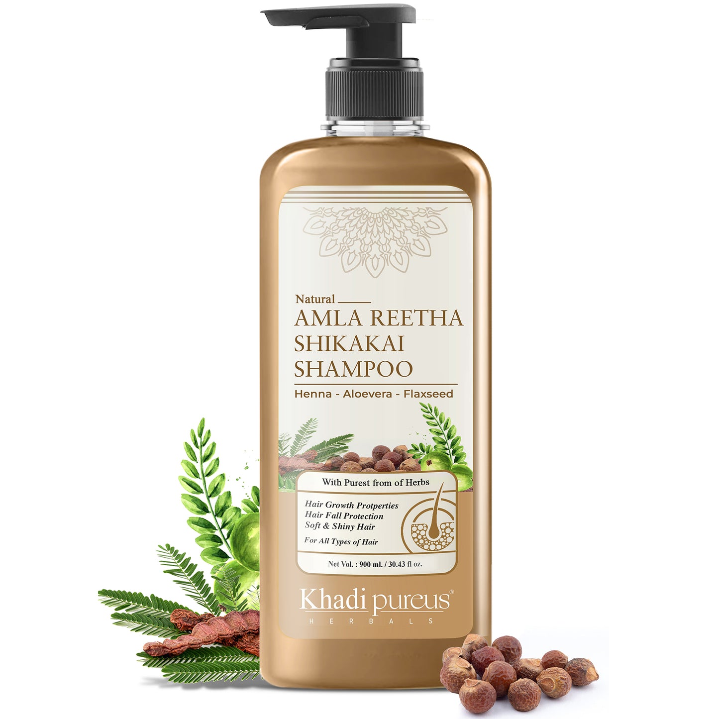 Shreekesha Amla Reetha Shikakai Herbal Shampoo for Hair Fall