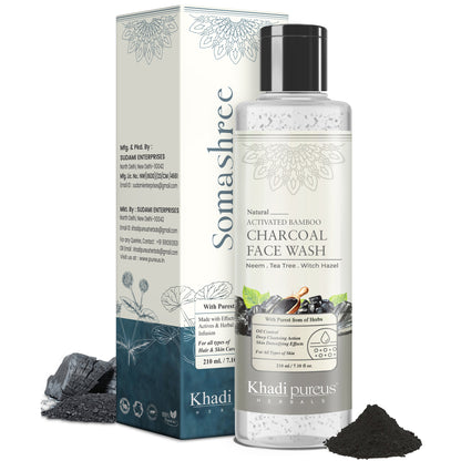 Somashree Activated Charcoal Face Wash for Glowing & Acne Prone Skin