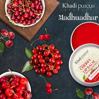 Madhuadhar Cherry Lip Balm for Dry & Chapped Lips to Soft Smooth Lips