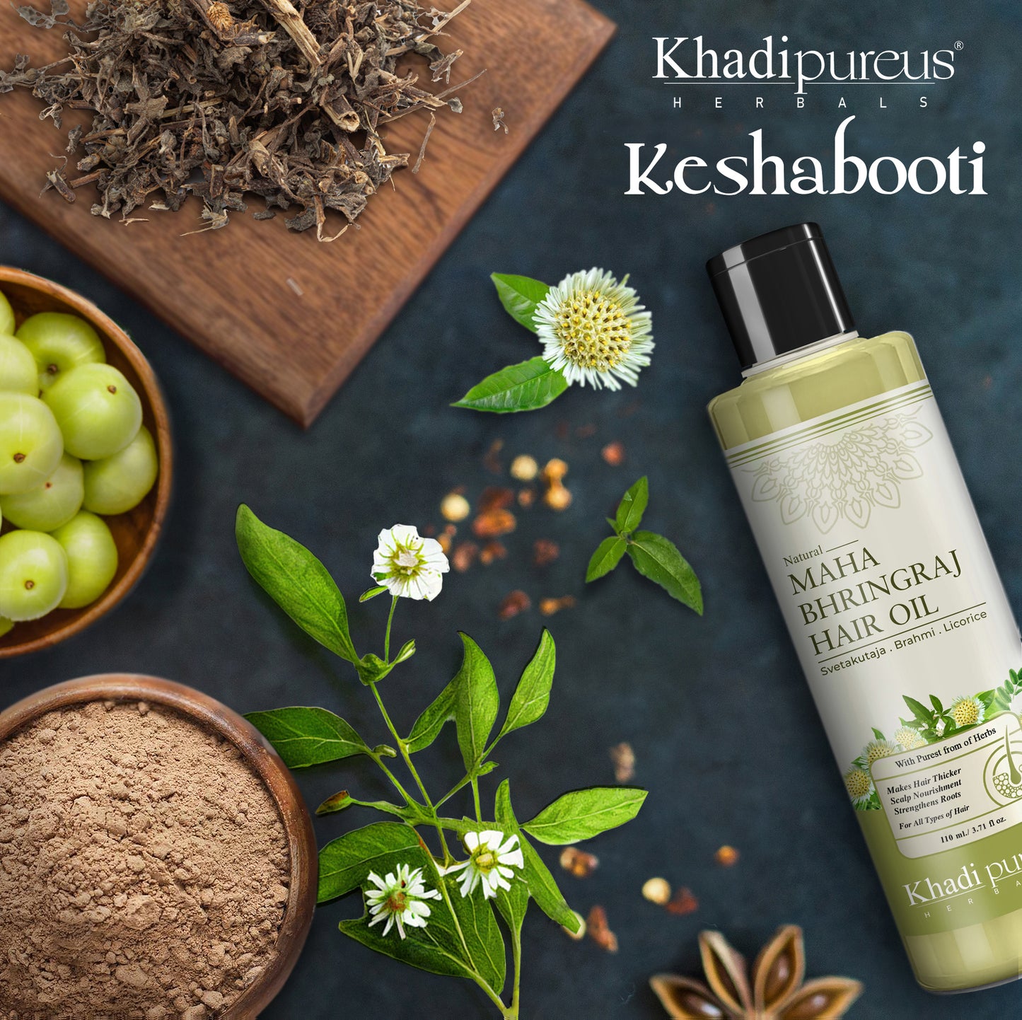 Keshabooti Maha Bhringraj Hair Oil for Reduce Hair Fall