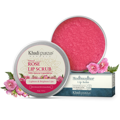 Madhuadhar Rose Lip Scrub for Pink Lips & Dry Lips