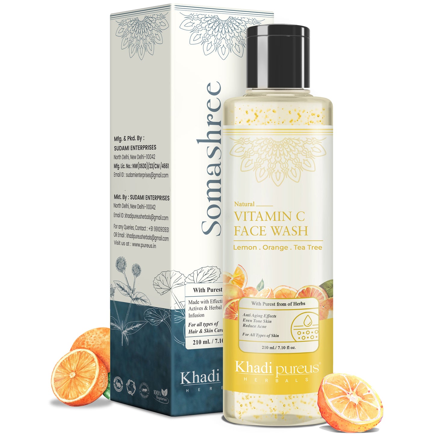 Somashree Vitamin C Face Wash for Glowing Skin & Pigmentation